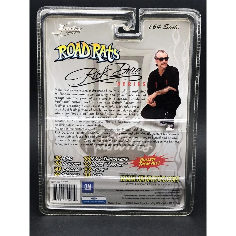 Jada Road Rats Rick Dore Series 1933 33 Ford‎ Gold Diecast Rubber Tires 1/64